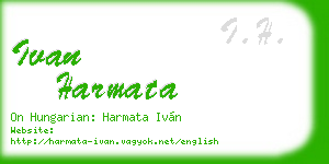 ivan harmata business card